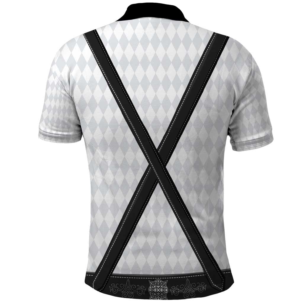 Germany Trachten Lederhose Inspired Polo Shirt Sable Black