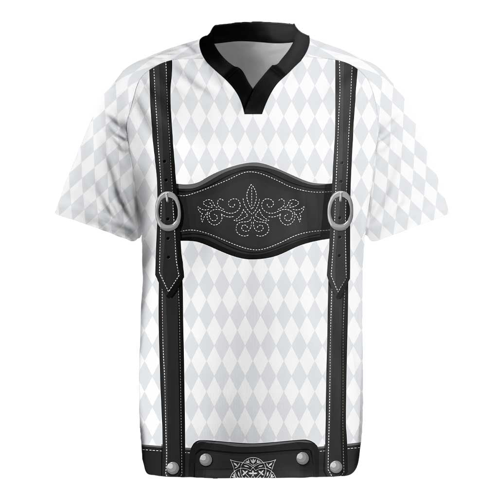 Germany Trachten Lederhose Inspired Rugby Jersey Sable Black