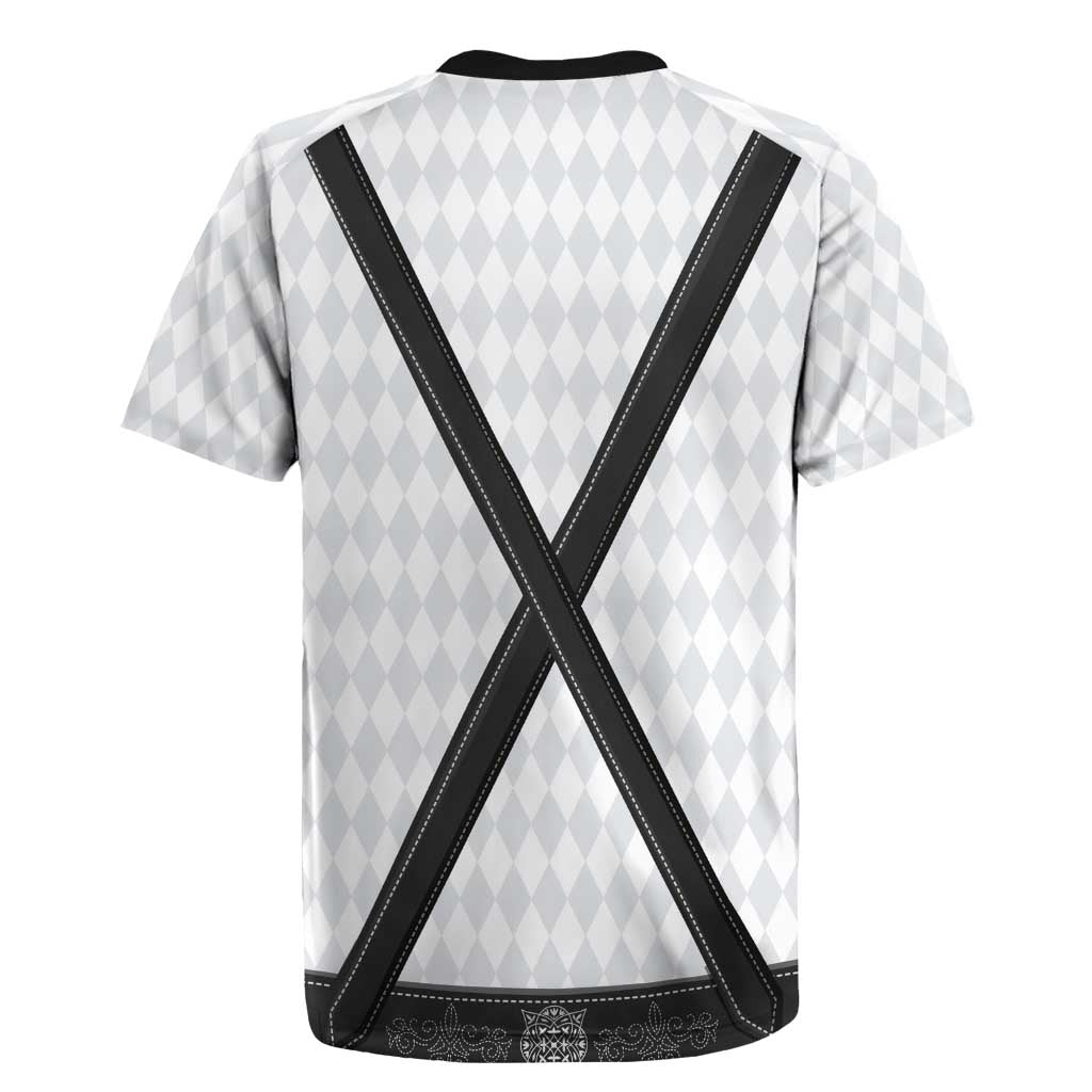 Germany Trachten Lederhose Inspired Rugby Jersey Sable Black