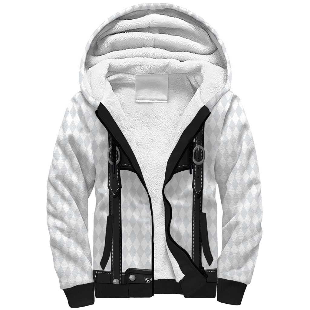 Germany Trachten Lederhose Inspired Sherpa Hoodie Sable Black