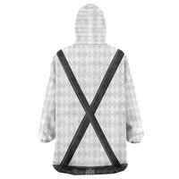 Germany Trachten Lederhose Inspired Wearable Blanket Hoodie Sable Black