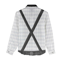 Germany Trachten Lederhose Inspired Women Casual Shirt Sable Black