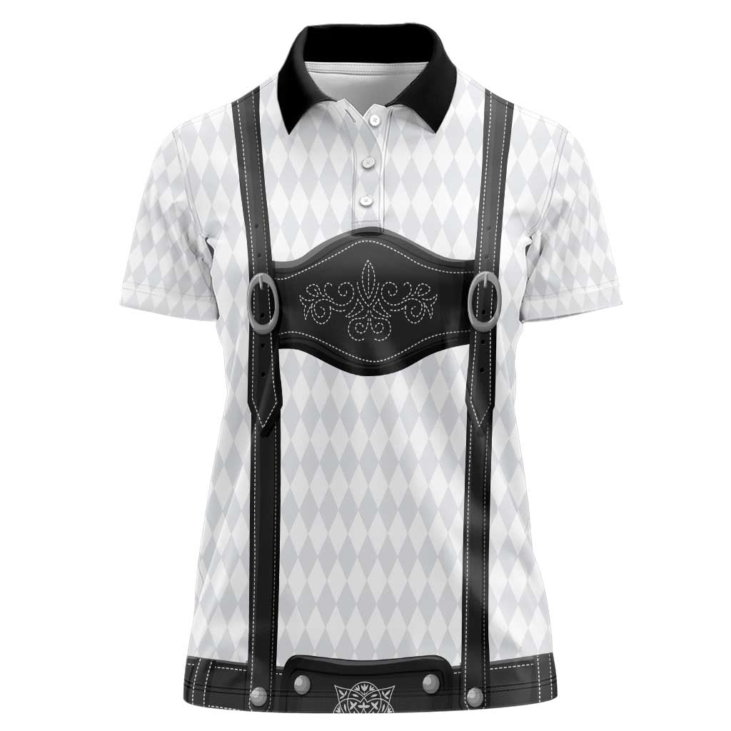 Germany Trachten Lederhose Inspired Women Polo Shirt Sable Black