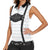 Germany Trachten Lederhose Inspired Women Sleeveless Polo Shirt Sable Black