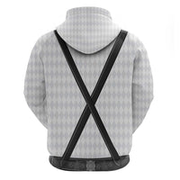 Germany Trachten Lederhose Inspired Zip Hoodie Sable Black