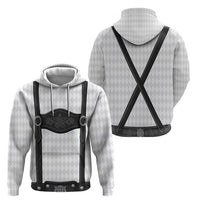 Germany Trachten Lederhose Inspired Zip Hoodie Sable Black