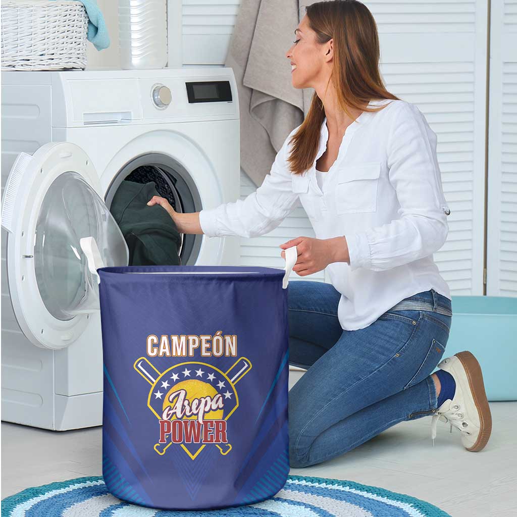 Venezuela Baseball Campeon Laundry Basket Arepa Powers