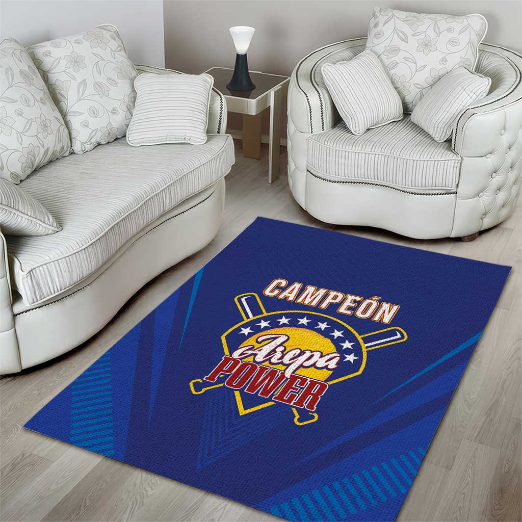 Venezuela Baseball Campeon Area Rug Arepa Powers