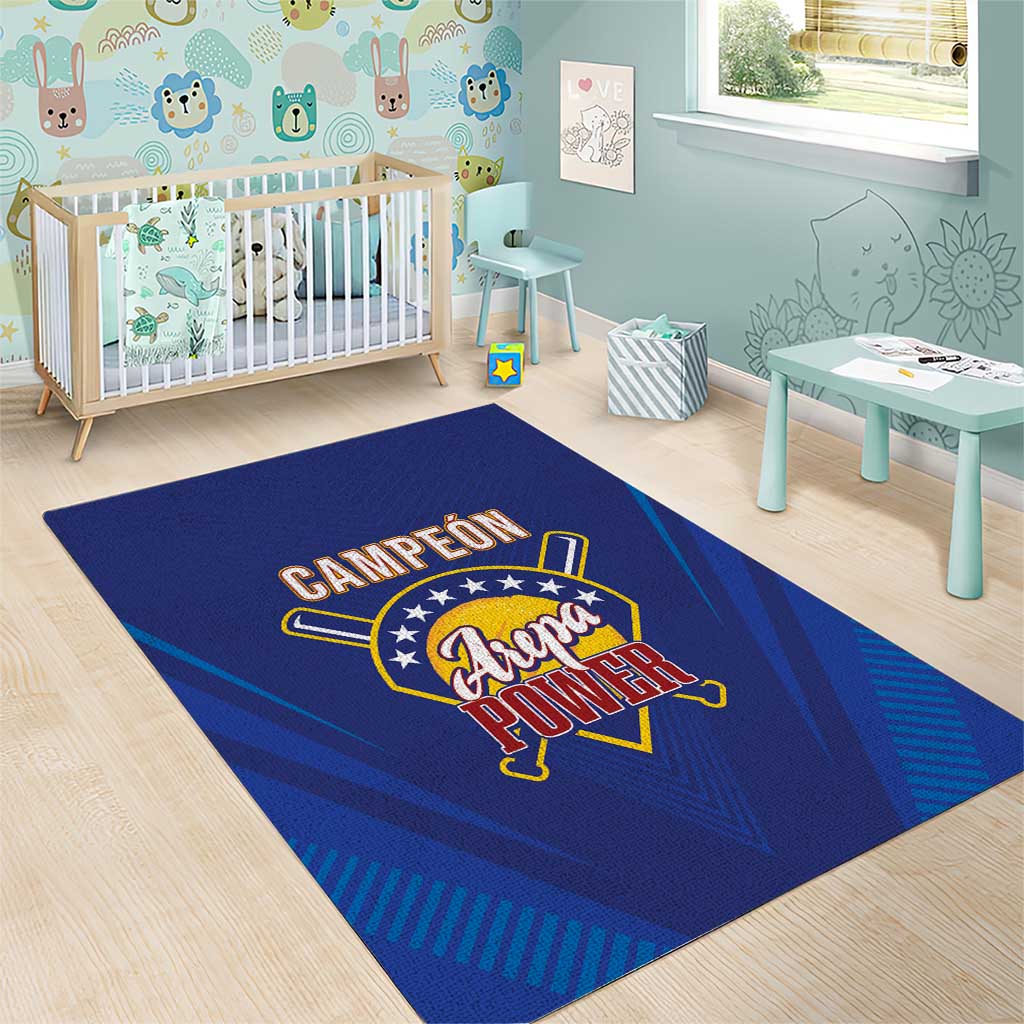 Venezuela Baseball Campeon Area Rug Arepa Powers