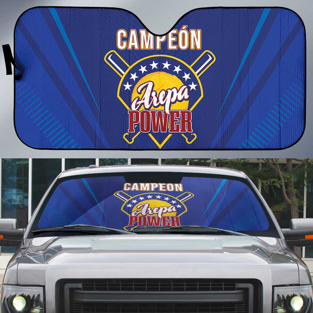 Venezuela Baseball Campeon Auto Sun Shade Arepa Powers
