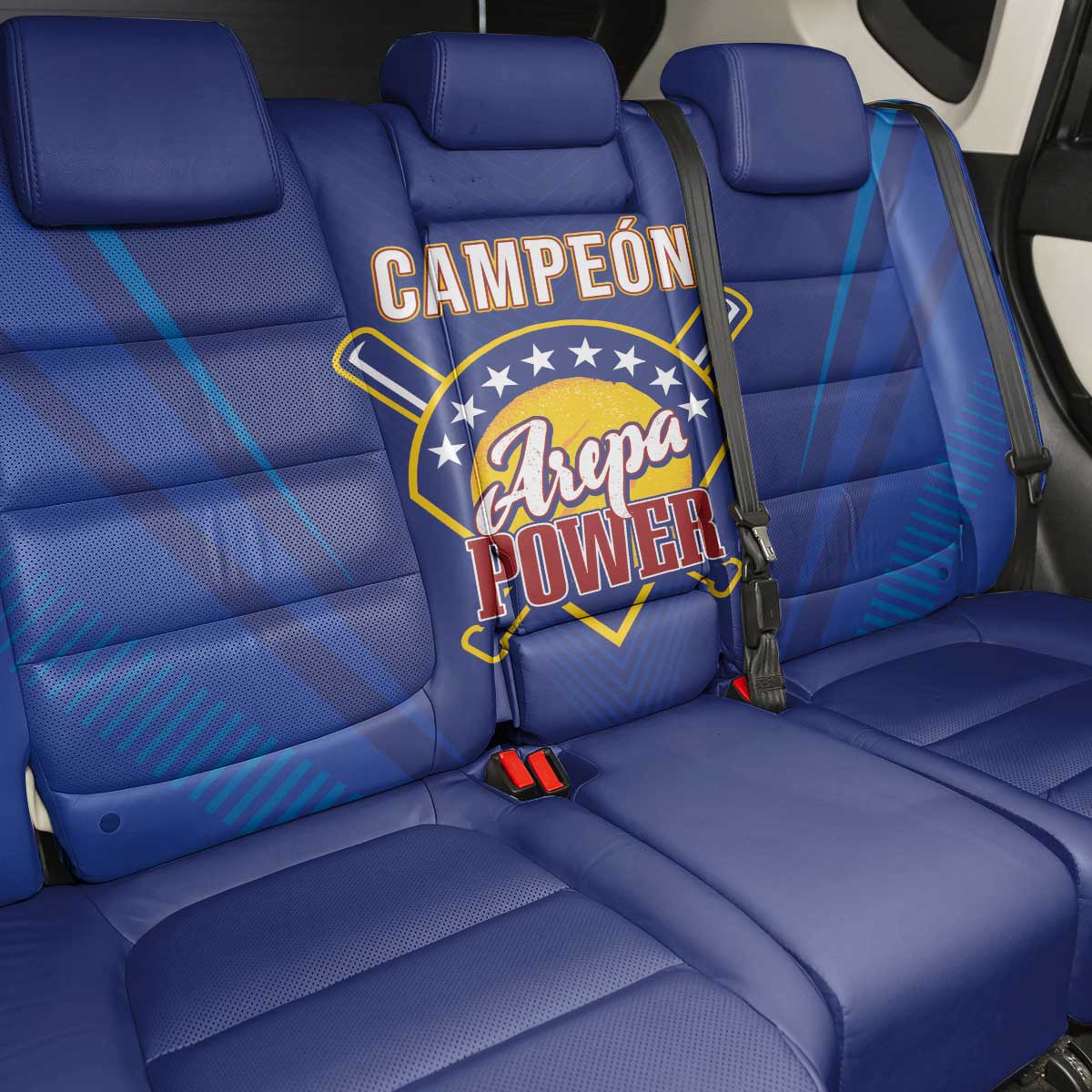 Venezuela Baseball Campeon Back Car Seat Cover Arepa Powers
