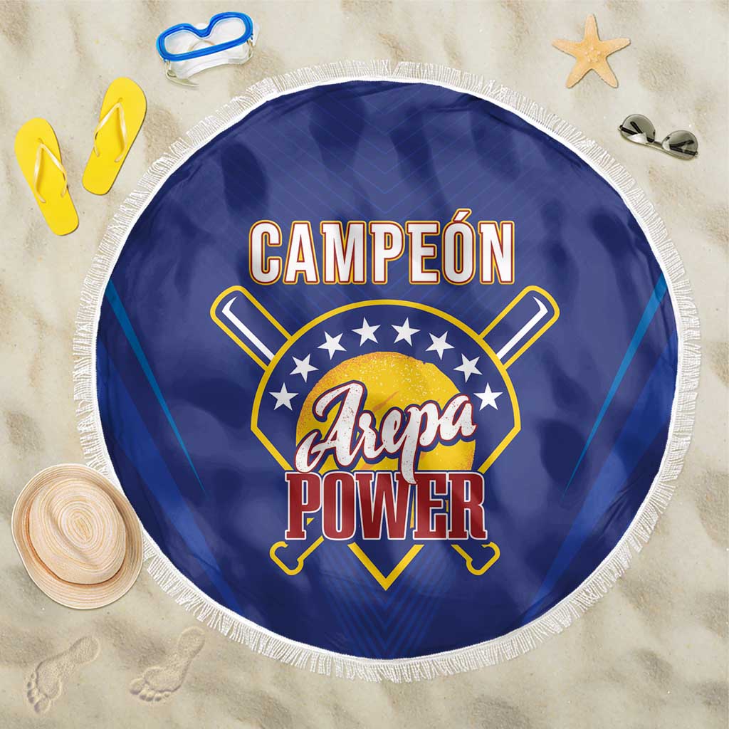 Venezuela Baseball Campeon Beach Blanket Arepa Powers