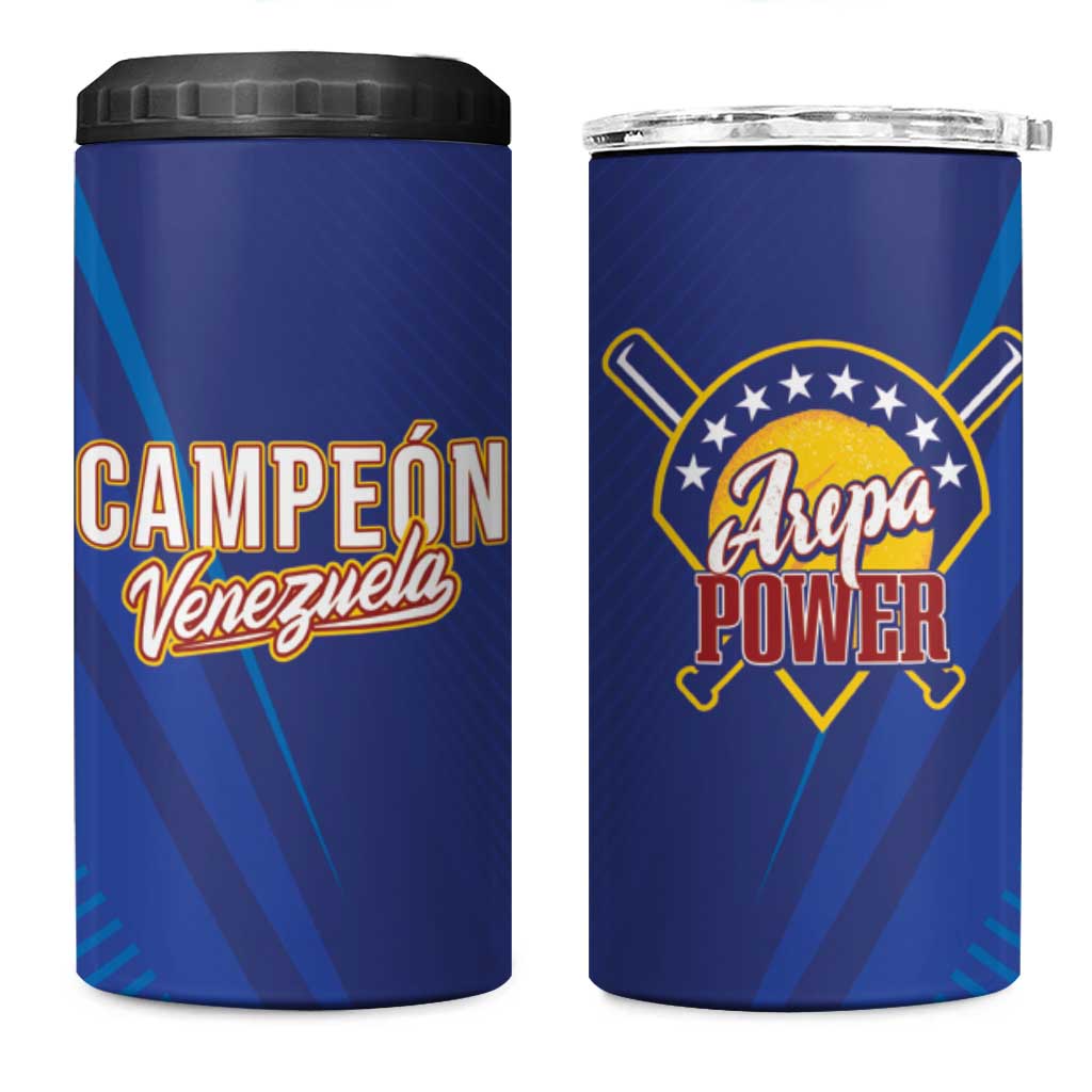 Venezuela Baseball Campeon 4 in 1 Can Cooler Tumbler Arepa Powers