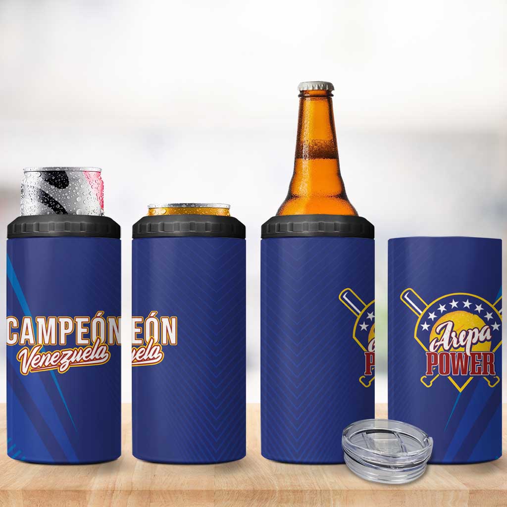 Venezuela Baseball Campeon 4 in 1 Can Cooler Tumbler Arepa Powers