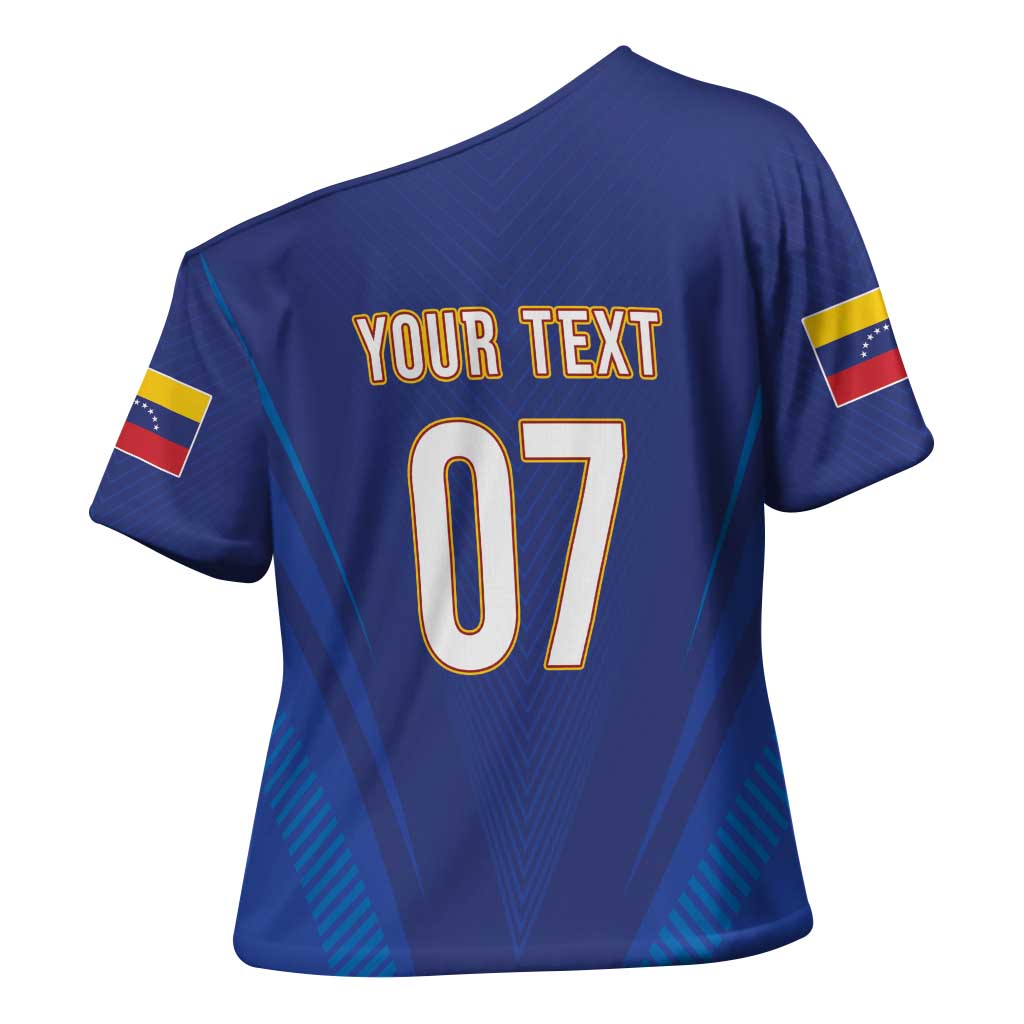 Venezuela Baseball Campeon Custom Cross Shoulder Shirt Arepa Powers