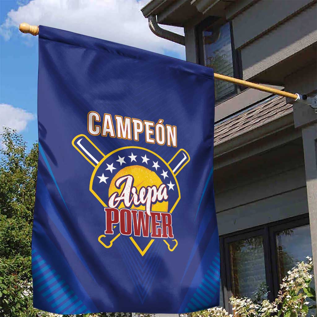 Venezuela Baseball Campeon Garden Flag Arepa Powers