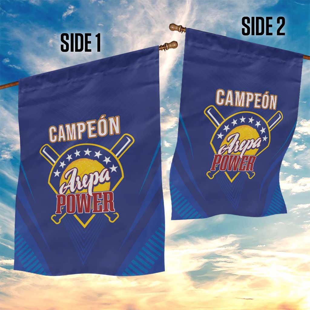 Venezuela Baseball Campeon Garden Flag Arepa Powers
