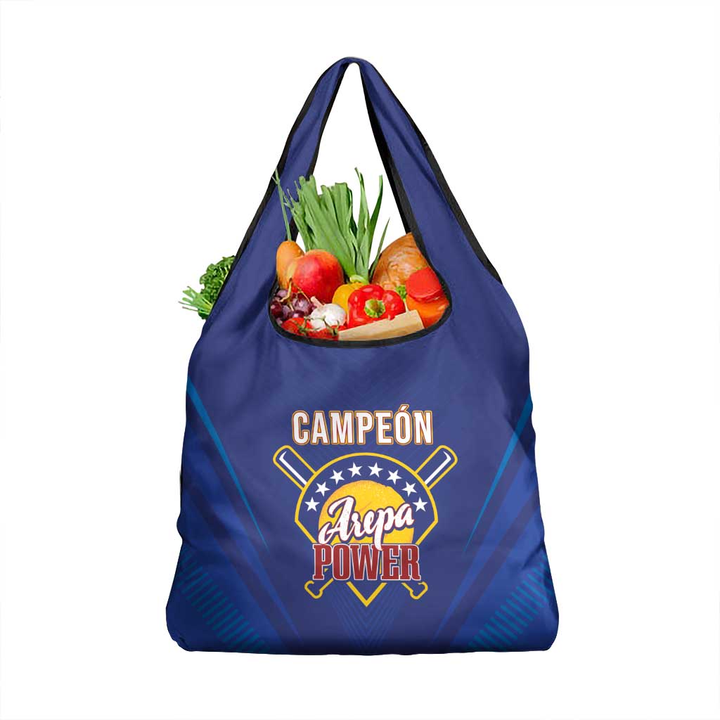Venezuela Baseball Campeon Grocery Bag Arepa Powers
