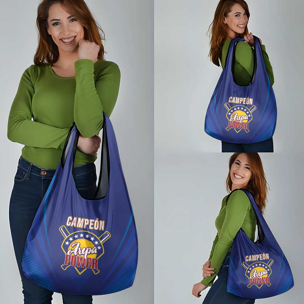 Venezuela Baseball Campeon Grocery Bag Arepa Powers