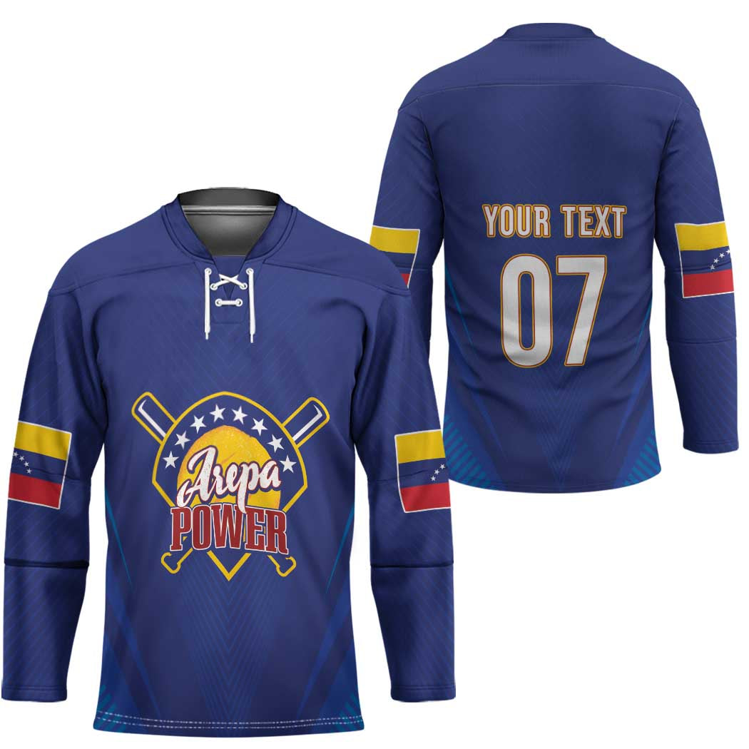 Venezuela Baseball Campeon Custom Hockey Jersey Arepa Powers