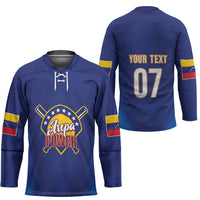 Venezuela Baseball Campeon Custom Hockey Jersey Arepa Powers