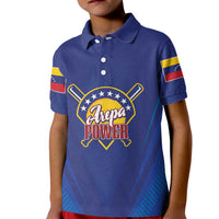 Venezuela Baseball Campeon Custom Kid Polo Shirt Arepa Powers