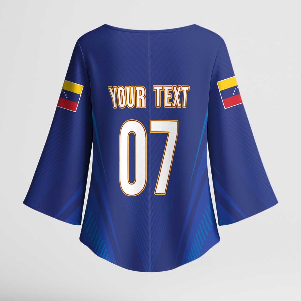 Venezuela Baseball Campeon Custom Kimono Sleeve Blouse Arepa Powers