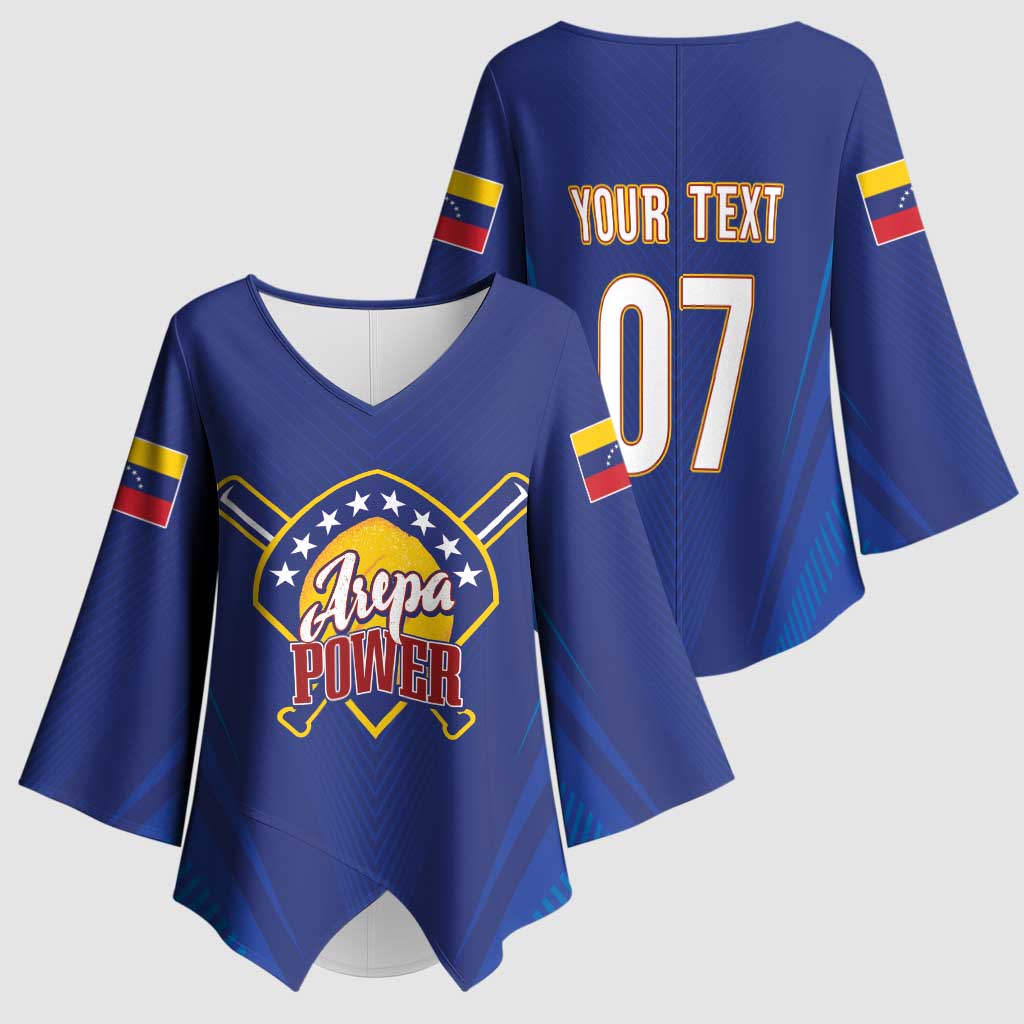 Venezuela Baseball Campeon Custom Kimono Sleeve Blouse Arepa Powers