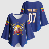Venezuela Baseball Campeon Custom Kimono Sleeve Blouse Arepa Powers