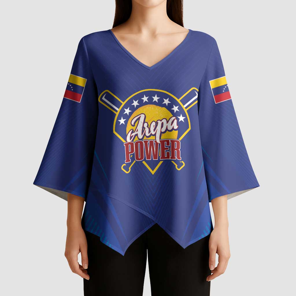 Venezuela Baseball Campeon Custom Kimono Sleeve Blouse Arepa Powers