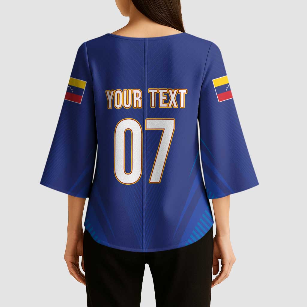 Venezuela Baseball Campeon Custom Kimono Sleeve Blouse Arepa Powers