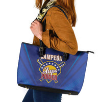 Venezuela Baseball Campeon Leather Tote Bag Arepa Powers