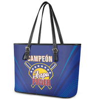 Venezuela Baseball Campeon Leather Tote Bag Arepa Powers