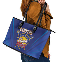 Venezuela Baseball Campeon Leather Tote Bag Arepa Powers