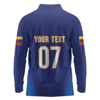 Venezuela Baseball Campeon Custom Long Sleeve Polo Shirt Arepa Powers