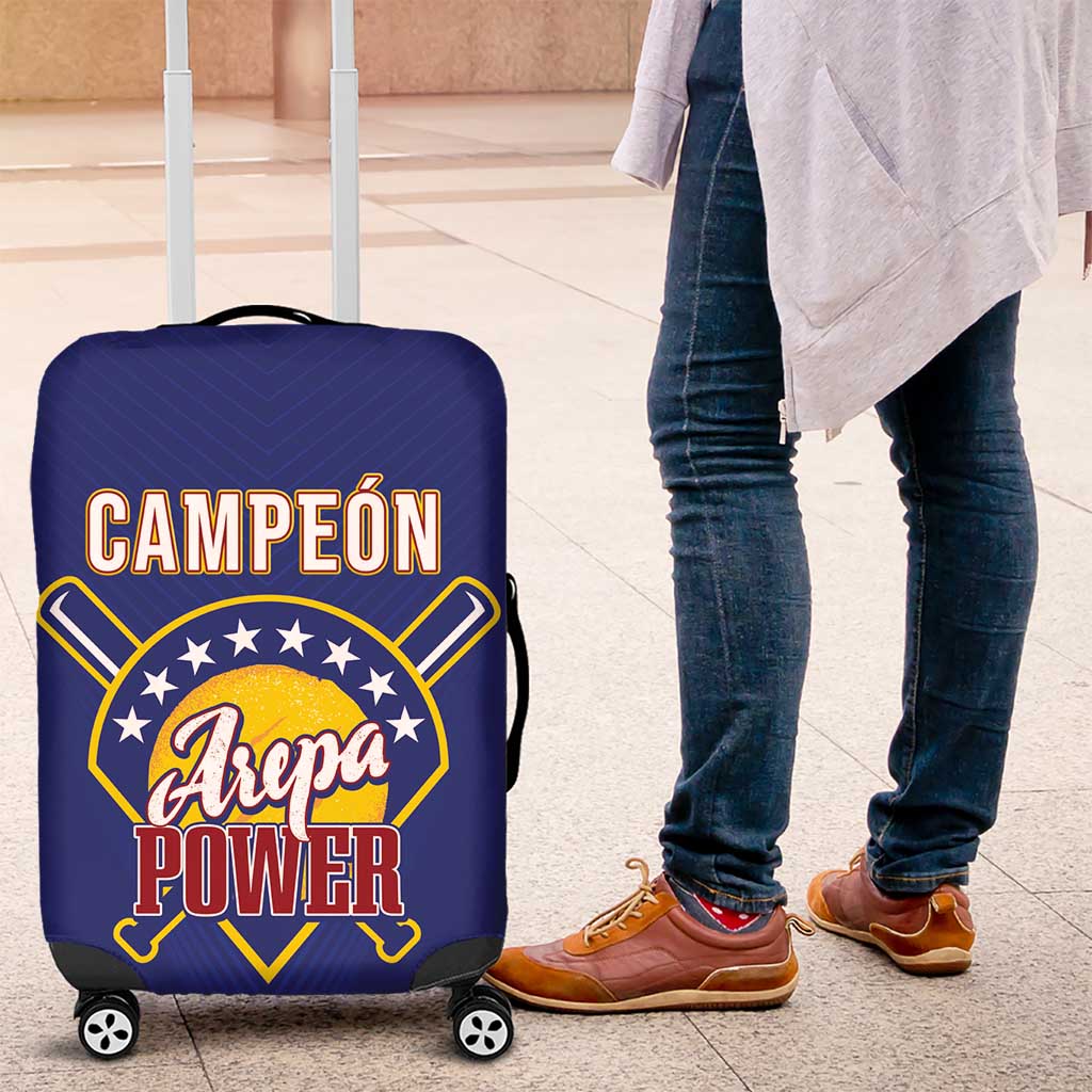 Venezuela Baseball Campeon Luggage Cover Arepa Powers