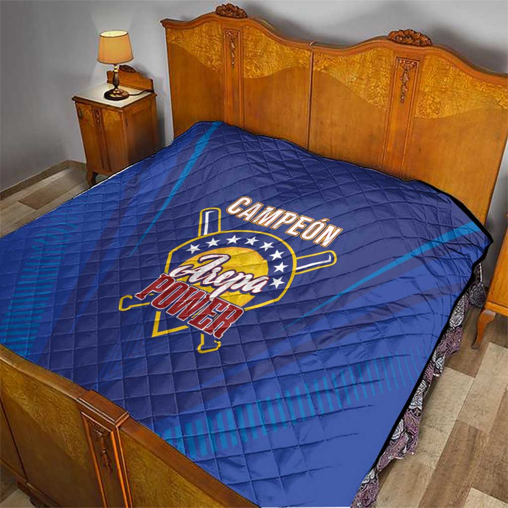 Venezuela Baseball Campeon Quilt Arepa Powers