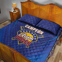 Venezuela Baseball Campeon Quilt Bed Set Arepa Powers