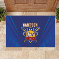 Venezuela Baseball Campeon Rubber Doormat Arepa Powers