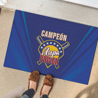 Venezuela Baseball Campeon Rubber Doormat Arepa Powers