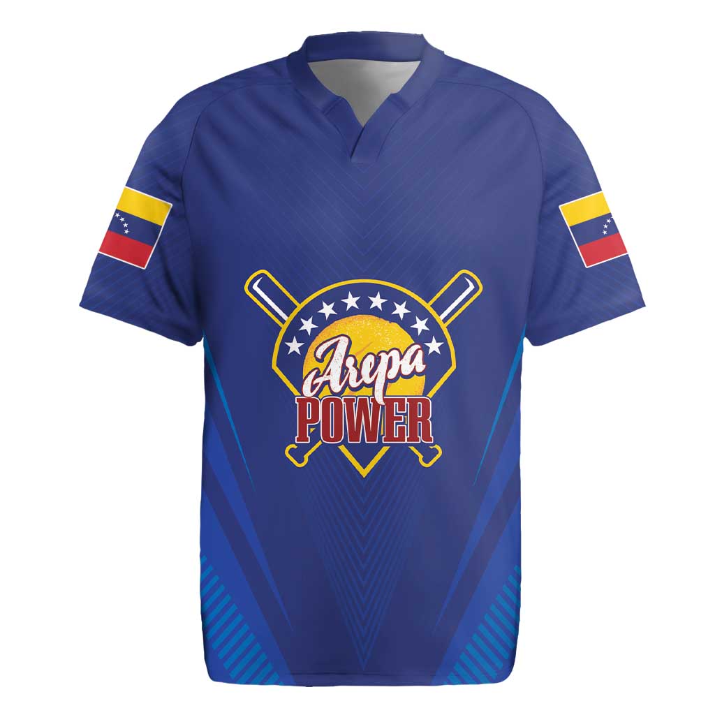 Venezuela Baseball Campeon Custom Rugby Jersey Arepa Powers