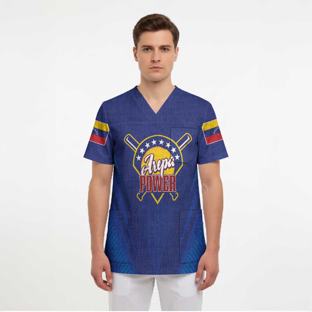 Venezuela Baseball Campeon Custom Scrub Top Arepa Powers