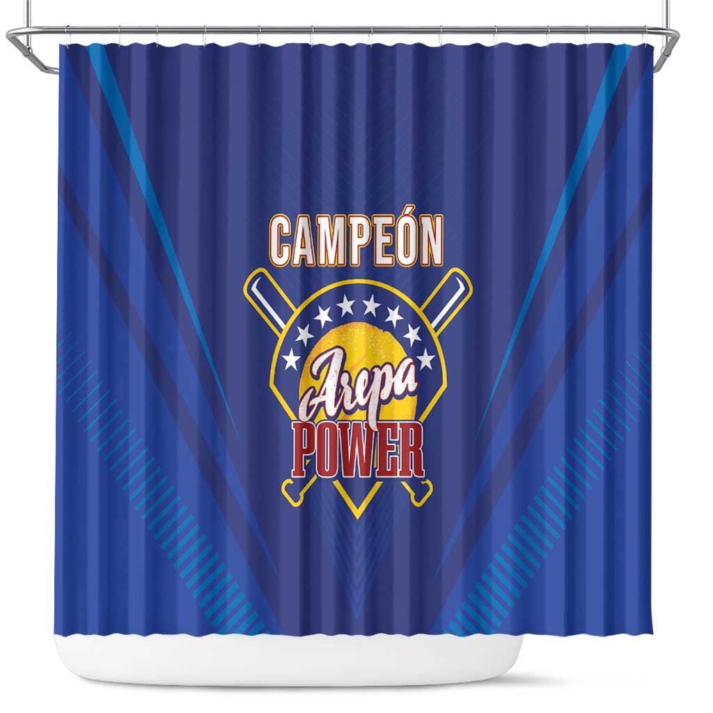 Venezuela Baseball Campeon Shower Curtain Arepa Powers