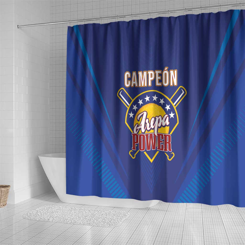 Venezuela Baseball Campeon Shower Curtain Arepa Powers