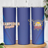 Venezuela Baseball Campeon Skinny Tumbler Arepa Powers