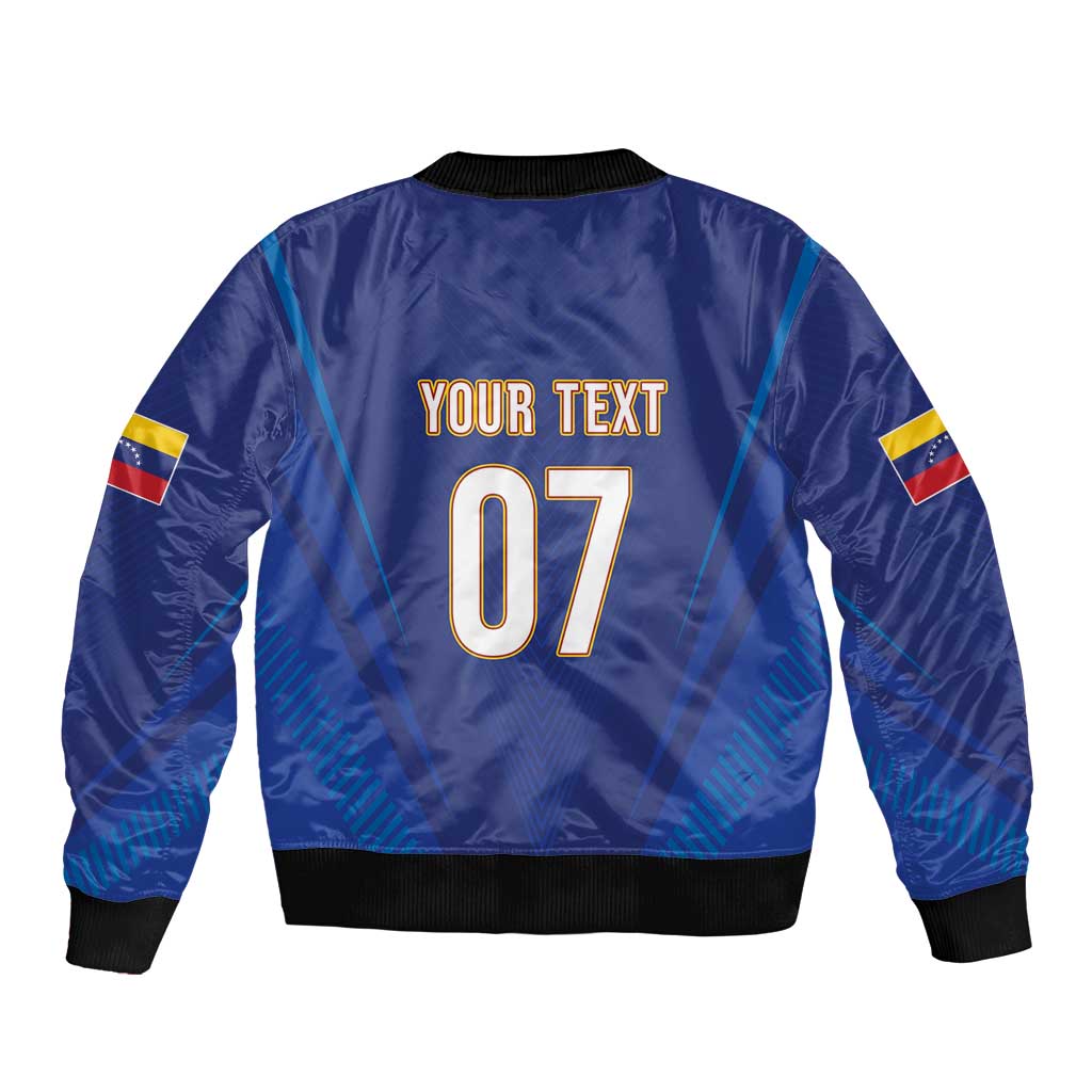 Venezuela Baseball Campeon Custom Sleeve Zip Bomber Jacket Arepa Powers