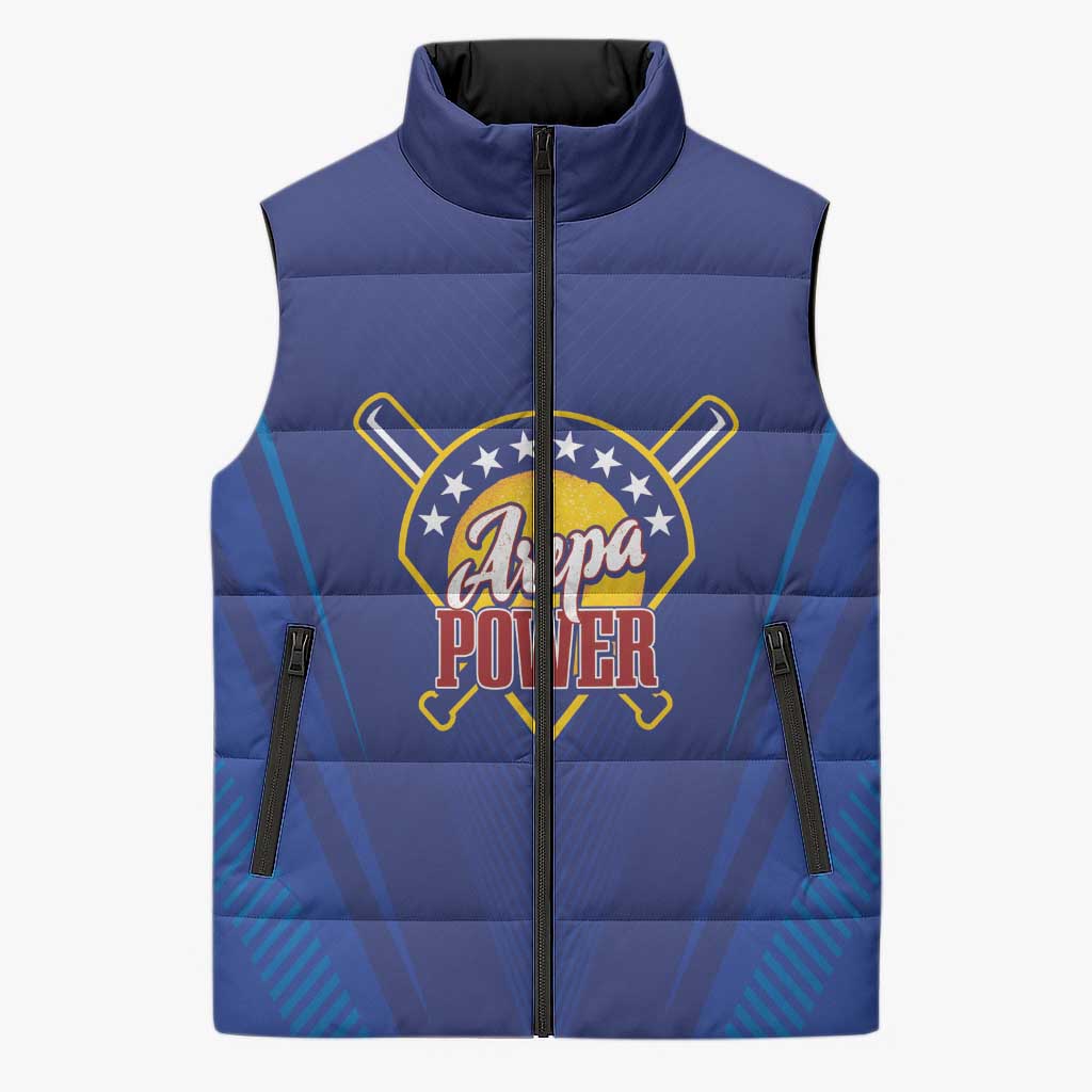 Venezuela Baseball Campeon Custom Sleeveless Puffer Jacket Arepa Powers