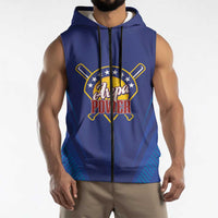 Venezuela Baseball Campeon Custom Sleeveless Zip Hoodie Arepa Powers