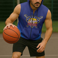 Venezuela Baseball Campeon Custom Sleeveless Zip Hoodie Arepa Powers