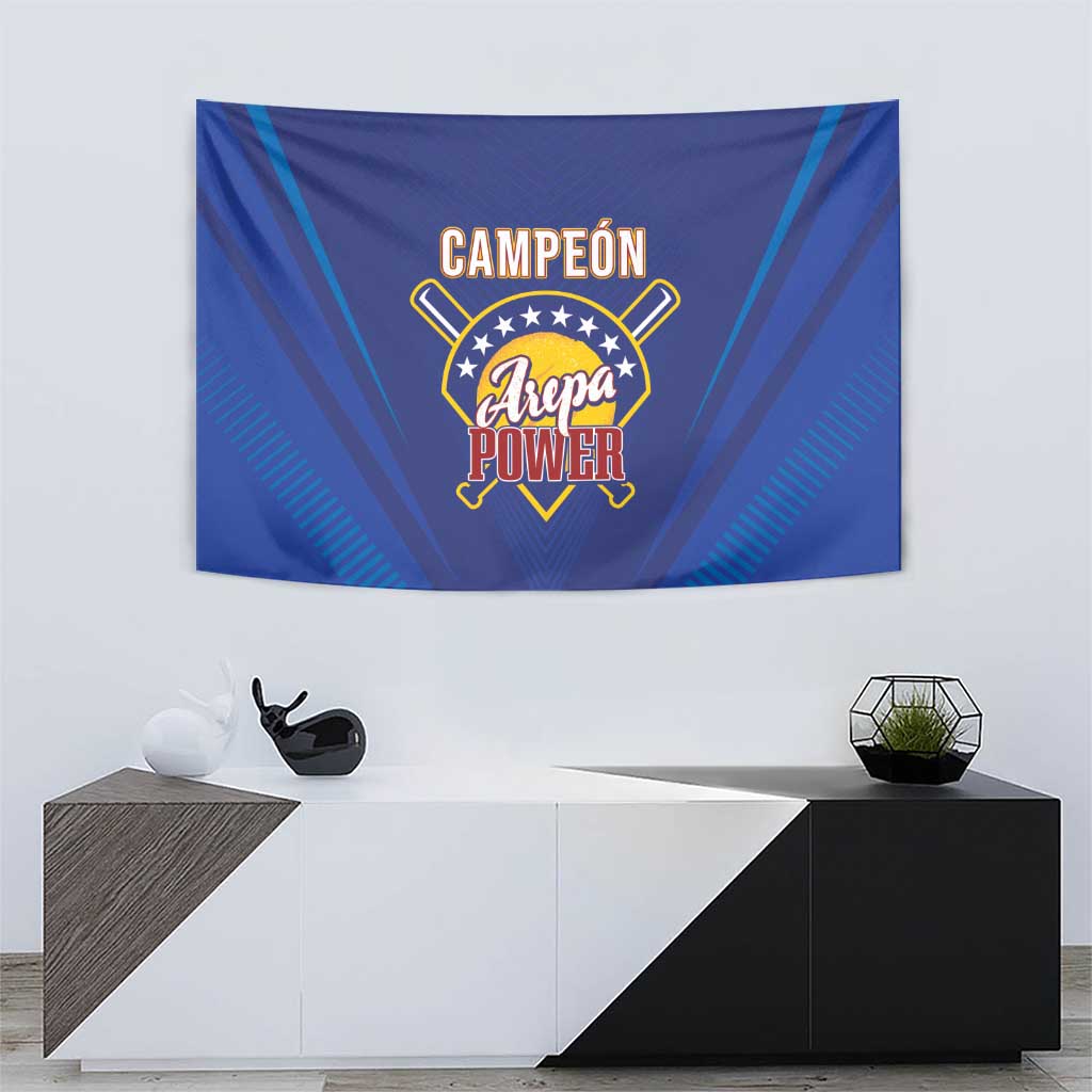Venezuela Baseball Campeon Tapestry Arepa Powers